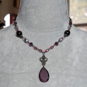 Vintage purple Lia Sophia necklace